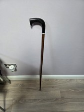 Buffalo Horn Crook Cardigan Handle Walking Stick 42inch