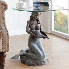 Mermaid End Table Multicolored