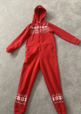 H&M Red Christmas One Piece Age 6-8 Years GUC