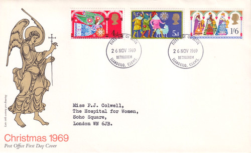 Fdc 1969 christmas - fdc:,