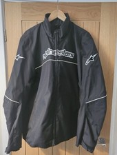Alpine Stars Motorcycle Jacket XXXL Mens Black Full Zip Padded