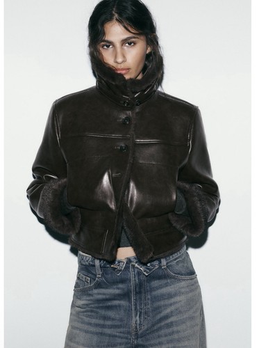 Zara double faced faux - zara, fur