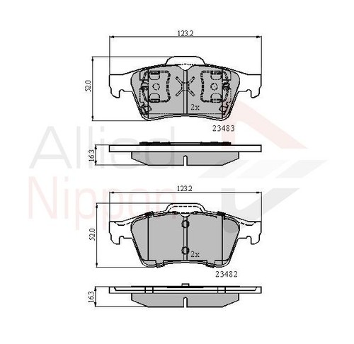 Brake pad set for disc - set,
