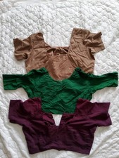 Women 3 Saree Blouses Cotton-