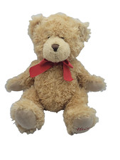 Hamleys London Teddy Bear – 9” Cuddly Plush Soft Toy with Red Bow & Embroidered