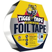 Tiger Tape® HVAC Aluminium Foil Tape. Heat Resistant Technology (48mm x 10m)
