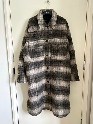 Women grey checked longline - grey,