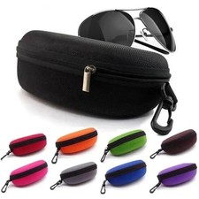 Portable Zipper Eye Glasses Sunglasses Hard Case Box Protector Large Hold gift