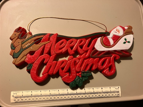 1980s vintage moulded santa - 1980s,