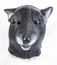 Black Rat Latex Mask Rodent