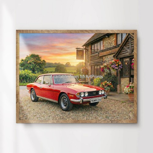 Triumph stag car poster - triumph,