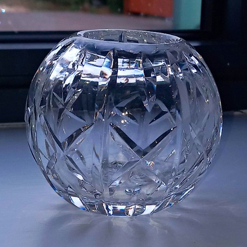 Crystal round rose - , bowl
