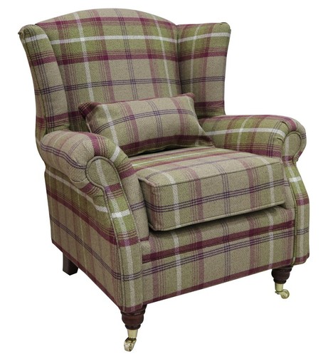High back fabric armchair - high,
