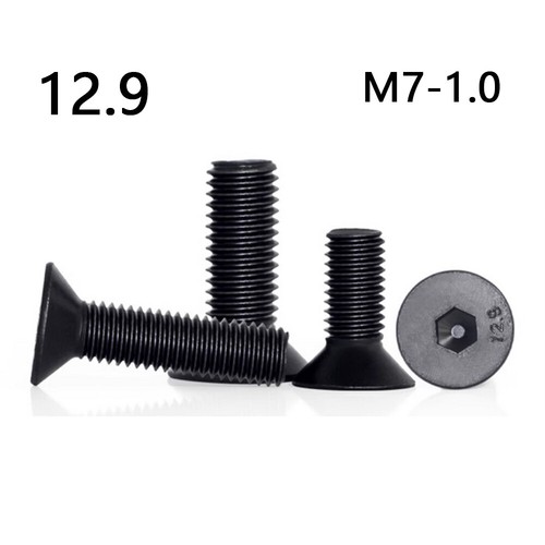 Black 9 steel hex - m7-1.0, 12.9