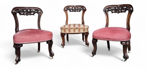 Set three antique victorian - set,