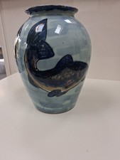 Large Ceramic Vase Decorated