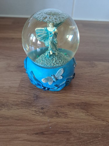Angel snow globe blue - snow,
