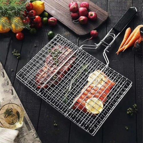 Bbq grill basket cage - basket,