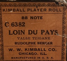 Kimball Player Piano Roll C