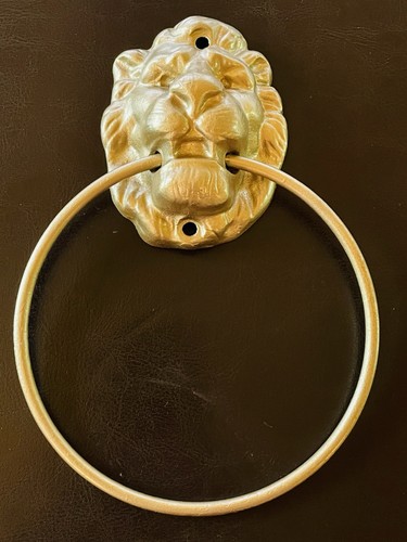 Vintage cast iron lion head - iron,
