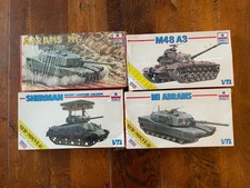ESCI 1/72 Scale WWII US Tank Model Kits M1 Abrams M48 A3 & Sherman Rocket