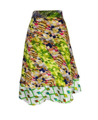 Knee length sari silk wrap - length,