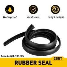 2SET 10FT Car Door Seal Strip Hood Trunk Edge Rubber Weatherstrip Moulding Trim