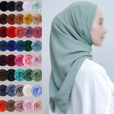 Square chiffon hijab - chiffon,