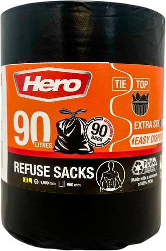 Hero extra strong 90l black - extra,