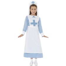 Childs Girls Fancy Dress WW1 Vintage Nurse Book Day Costume Kids Outfit Smiffys