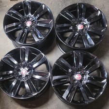 4X JAGUAR NEVIS SUPERCHARGED  20" XK XKR BLACK ALLOY WHEELS GENUINE STAGGERED