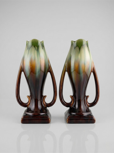 Pair art deco vases - art,