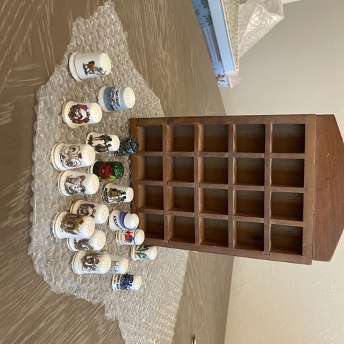 Thimble display case with - display,