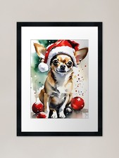 Holiday Chihuahua Framed Art