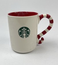Starbucks Espresso 3fl oz Coffee Mug 2013 Hand Painted Candy Cane  Collectable