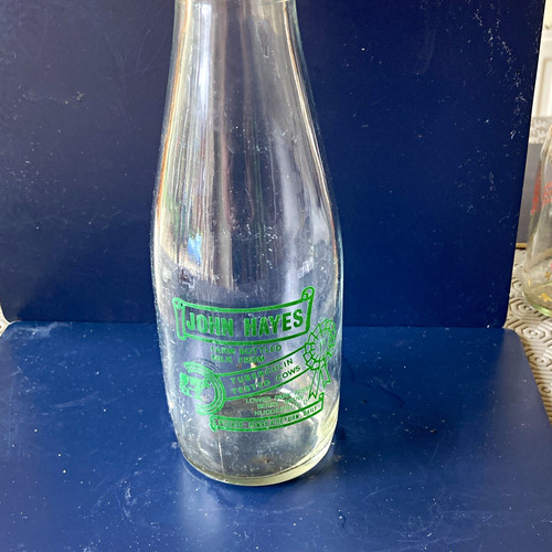 John hayes farm vintage glass - john,