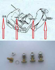 DAIMLER Majestic Major    HANDBRAKE PAD FITTING SCREWS BOLTS KIT     (1960- 68)