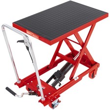 Uimoso Hydraulic Scissor Lift Table Cart, 500 lbs Capacity, 28.5" Height, Red