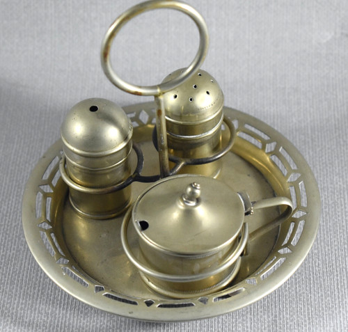 Vintage silver plate salt - vintage,