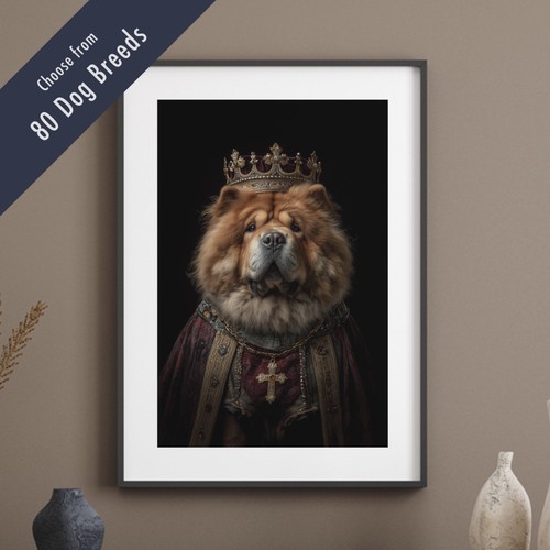 Royal dog portrait - royal, print