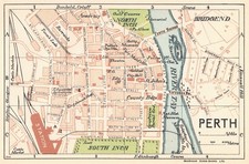 Perth Vintage town city map