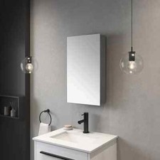 Ove Sophie Stainless Steel Bathroom Mirror Cabinet - 5431-1-S