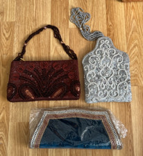 3 x Indian Style Bag Embroidery Potli handbag clutch  bag small/medium