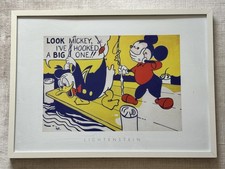 Roy Lichtenstein “Look Micky” Pop Art Large Print Cartoon Mickey Mouse Fishing