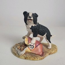 Vintage Border Fine Arts JH74 ' Trouble Ahead ' Border Collie Dog Figurine 