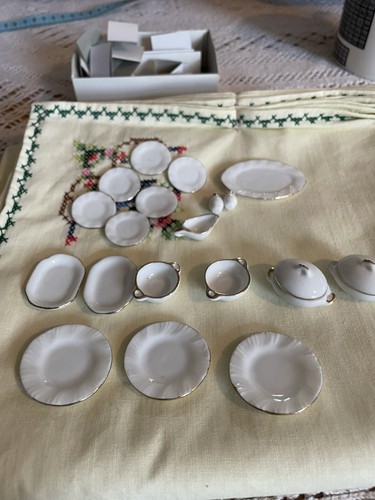 Antique miniature dinner set - miniature,