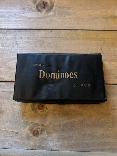 Double six miniature dominoes - six,