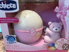 Chicco Next2 Stars Night Light Projector Pink Bear - New 