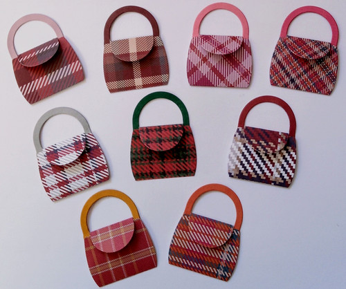 Tartan handbags paper - tartan,