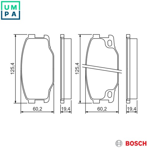 Brake pad set - brake, 986